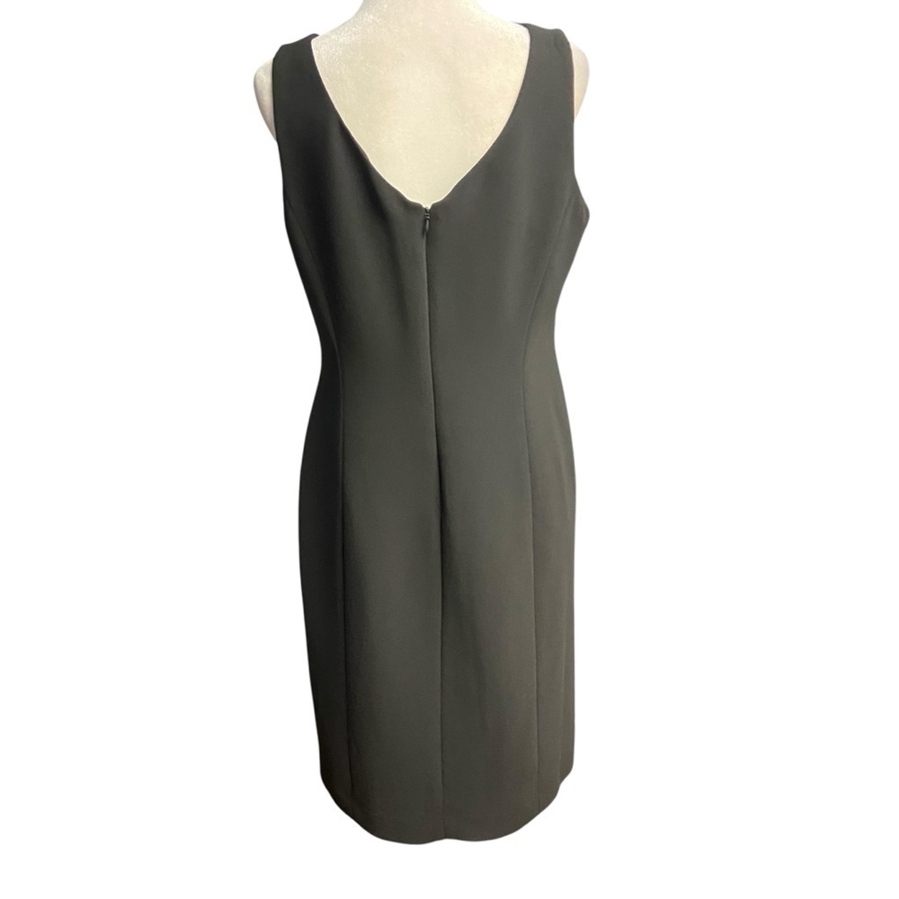Jones New York Collection Platinum Sheath Dress Size 8P Black Classic Vintage - Picture 4 of 9